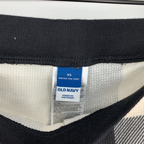 Old Navy Leggings Thermal Black Buffalo Plaid Print Pull On NWT - Picture 5 of 10
